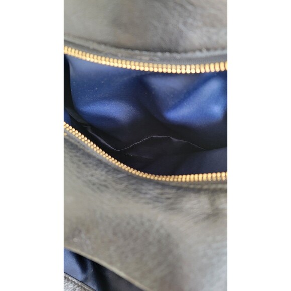 Coach Black  Leather Madison Pebbled Phoebe Shoulder Bag w Gold Hardware Purple - Picture 10 of 16